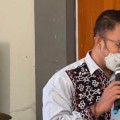 Ketua Tim Kajian dan Penelitian LPPM ITN Malang, Ardiyanto Maksimilianus Gai, ST, M.Si saat presentasi di Pemkab Sikka