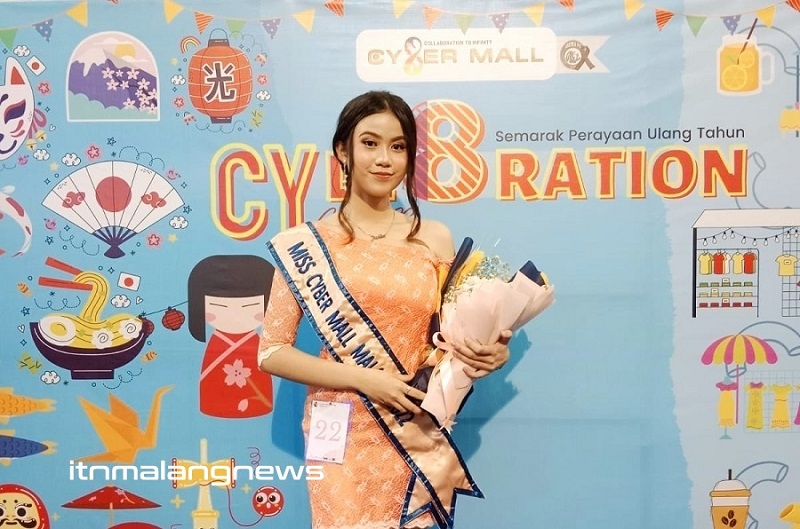 Anindya Aulia Rachmandari, mahasiswa PWK ITN Malang menjadi Top 5 Miss Cyber Mall Malang 2022.